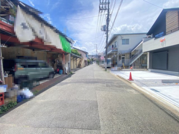 祝：成約済み　八王子市　東浅川町　新築戸建て　５期の前面道路含む現地写真|～仲介手数料無料☆八王子ひなた不動産～　八王子市東浅川町　新築戸建て