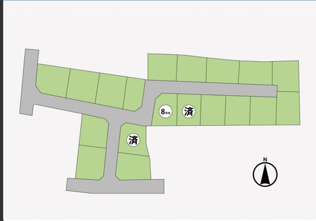 【区画図】朝倉市堤大坪　8号棟