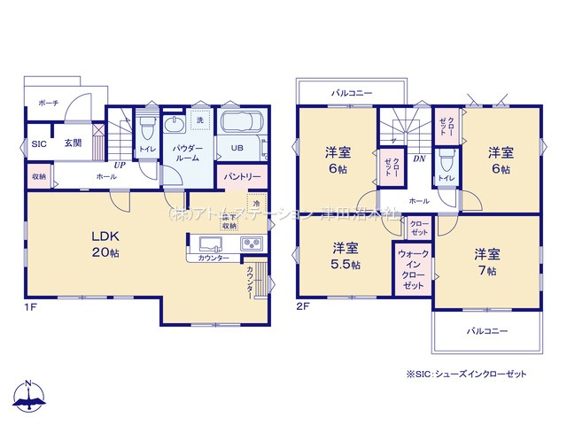 【間取り】 | アトムセレクト八千代市大和田新田1期　1号棟