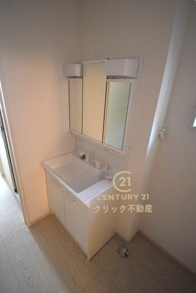 ケイアイフィット　水戸市千波町　8期 　限定1棟！の独立洗面台|洗面台は洗練されたシンプルなデザインでお手入れも楽です。