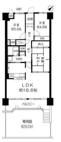 【間取り】 | 藤和東加古川ハイタウンＢ棟　1階 | 3LDKです。
