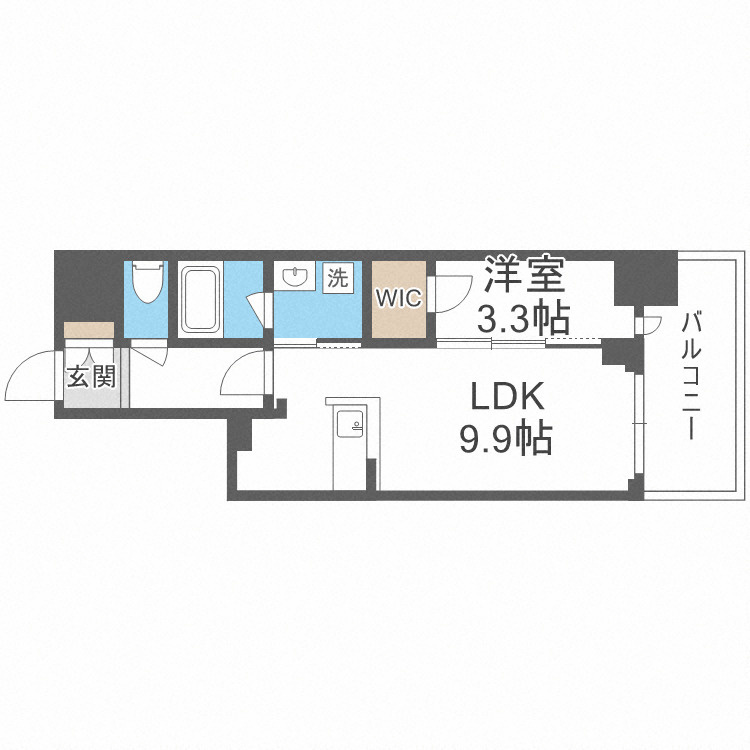 RJRプレシア南堀江の間取り