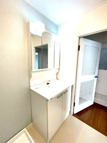 ◆ペット可◆室内リフォーム済◆近鉄新田辺駅徒歩３分◆３階南向き３ＬＤＫ◆エクセルハイツ新田辺１号棟の独立洗面台|洗面