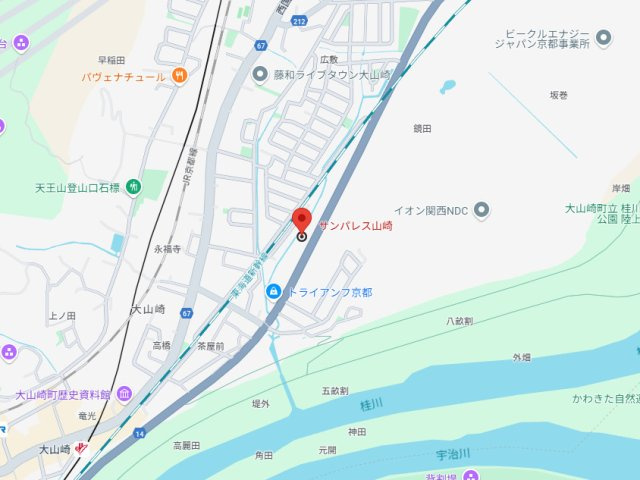 サンパレス山崎の地図