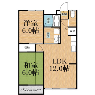 【間取り】 | フラワーコーポラス