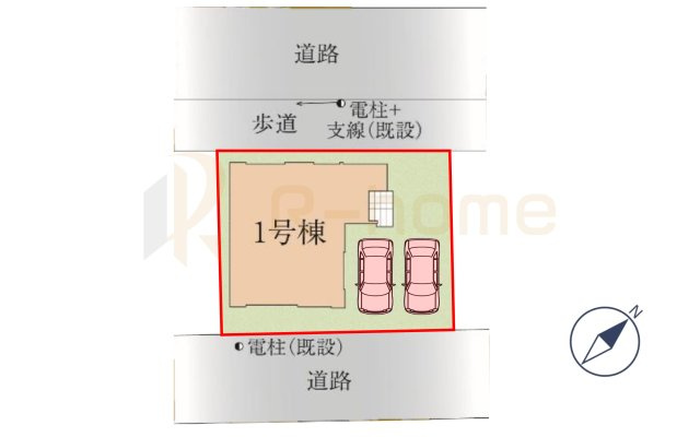 我孫子市泉7期　新築戸建て　1号棟の区画図|大きなお買い物だからこそ、メリット・デメリットを伝えさせて頂きます。
R-homeにお任せください♪