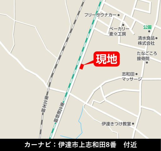新築戸建　伊達市上志和田1期　Erde　全1棟の地図