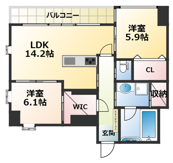 【間取り】 | GRANDIR博多駅南 | 現況優先。