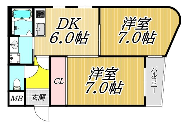 エクセイト武庫之荘の間取り