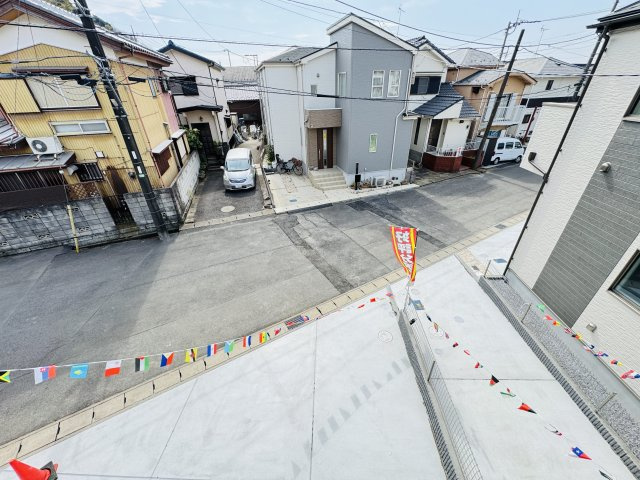 松戸市栗山新築戸建（栗山Ⅳ）の展望|バルコニーより道路側眺望