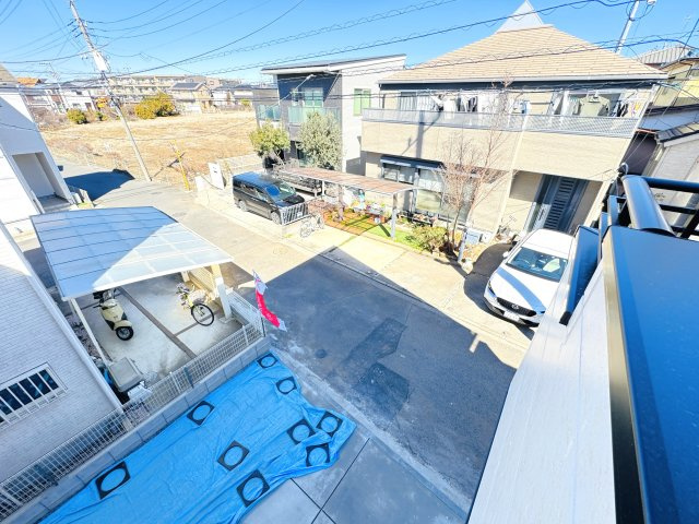 柏市柏新築戸建【柏第五小学校：10分】の展望|バルコニーより道路側眺望