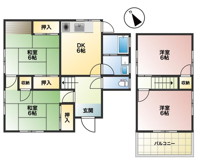 【間取り】 | 百合丘貸家