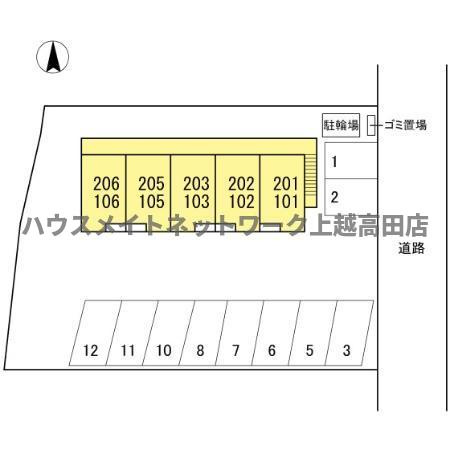 コーポ蘭の区画図|配置図
