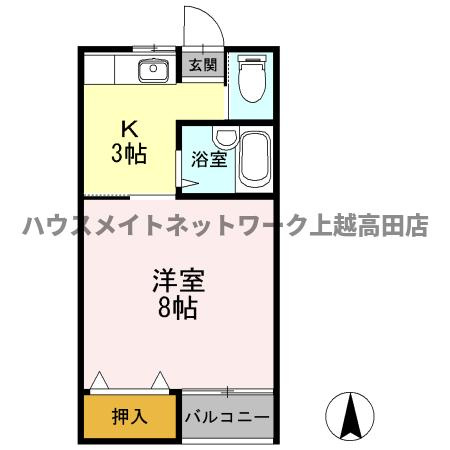 コーポ蘭の間取り|間取図