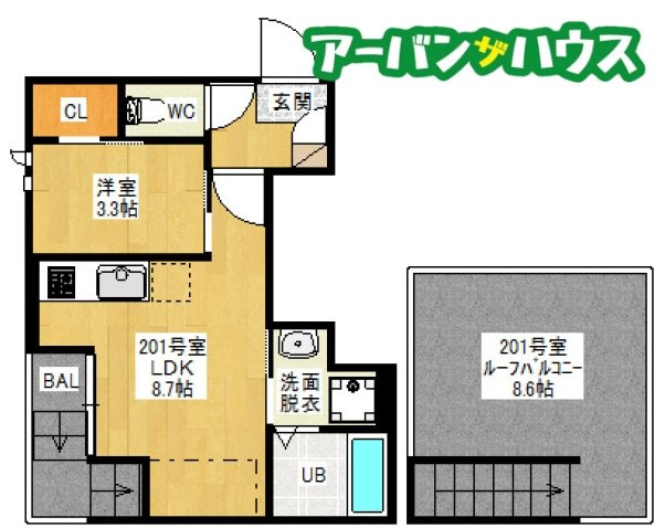GRANDTIC 西崎の間取り
