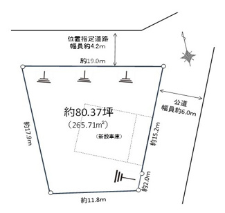 【土地図】 | 木津山町土地 | 265.71㎡（約80.37坪）