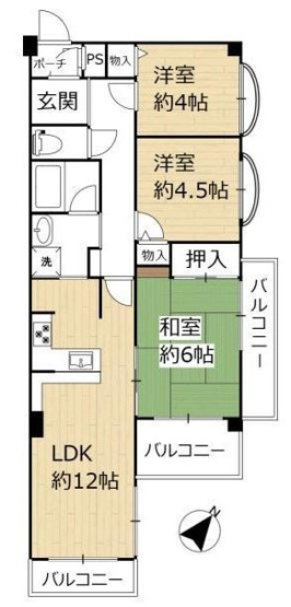 【間取り】 | K51283-ｺｽﾓ衣笠