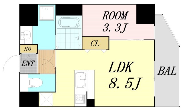 ArtizA京橋WEST　仲介手数料無料の間取り
