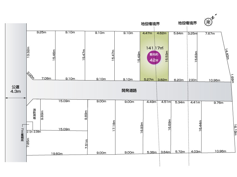 中丸７丁目　5号地　区画図