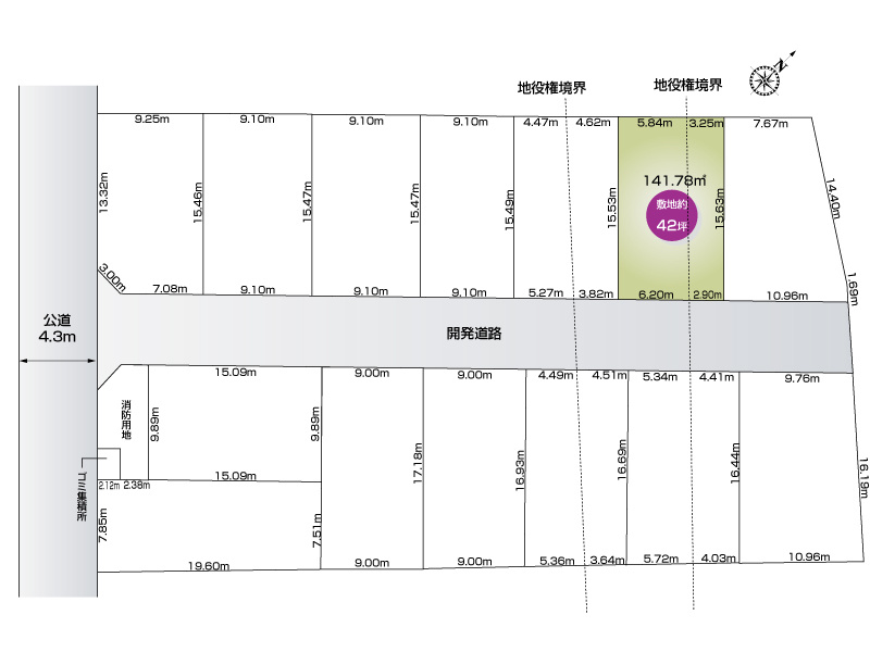 中丸７丁目　6号地　区画図