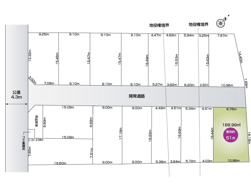 中丸７丁目　8号地　区画図
