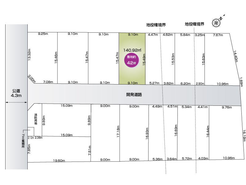 中丸７丁目　4号地　区画図