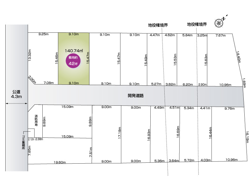 中丸７丁目　2号地　区画図