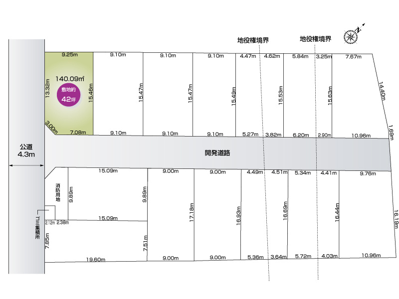 中丸７丁目　1号地　区画図
