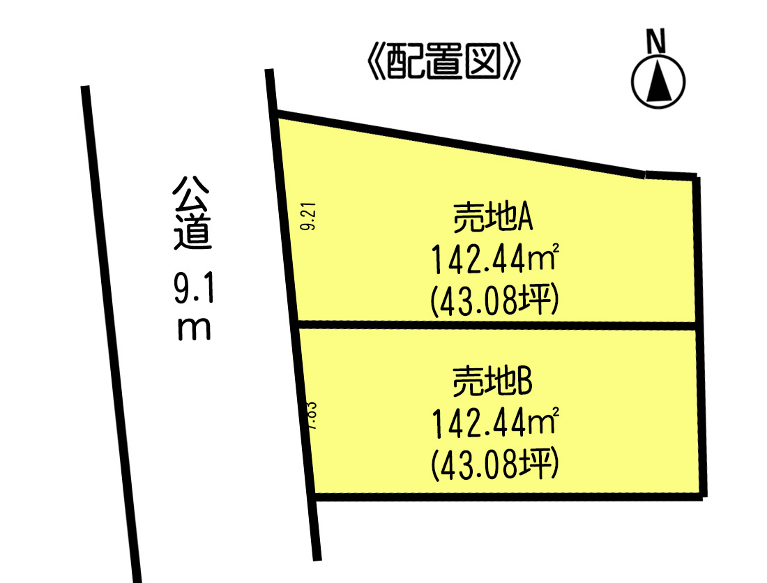 常滑市住吉町2丁目　売地Bの土地図|○●区画図●○
◇◆B区画◇◆