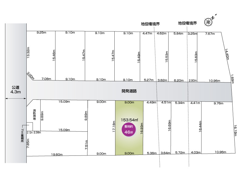 中丸７丁目　14区画　11号地　区画図