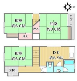 【間取り】 | 尼崎市水堂町４丁目中古戸建 | お二人様からファミリー様にもおすすめの３DKの間取りです♪