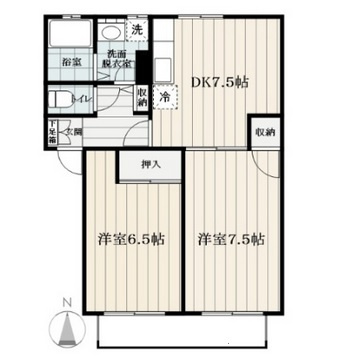 ハイツ新山の間取り