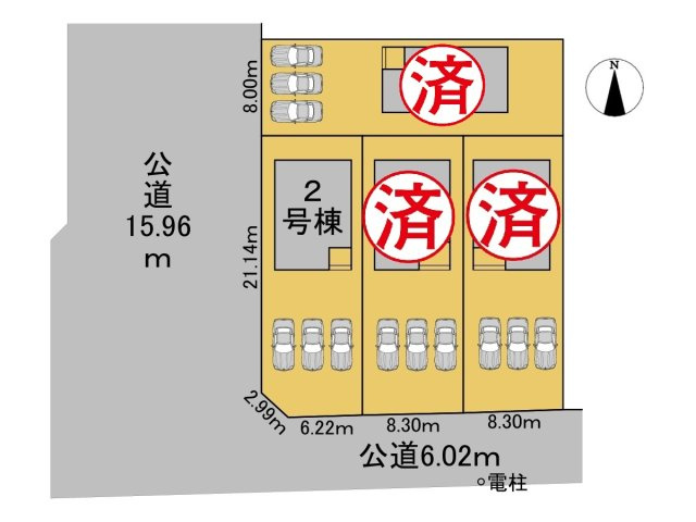 クワイエ　瑞穂市生津天王東町1丁目第1　全4区画分譲の区画図|■区画図
■YAMADA電機の　ヤマダ不動産　株式会社リライフ　
いつでもお問合わせ下さい。