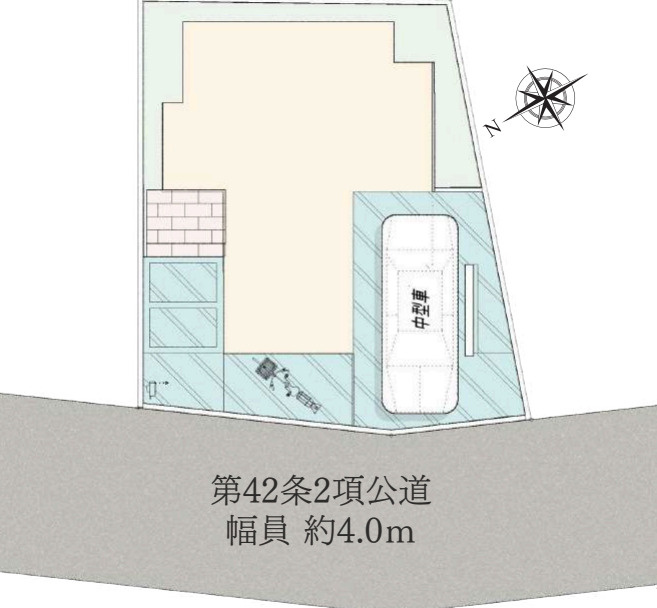 藤沢市下土棚　新築戸建　全1棟1号棟の区画図