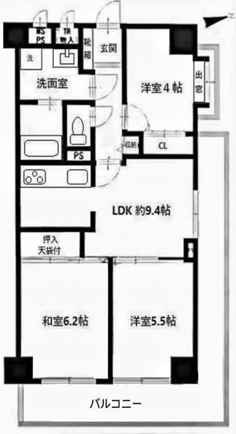 コーラルハイツ志木Ⅱの間取り|3LDK