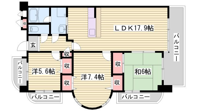 田寺グランドヒルズの間取り