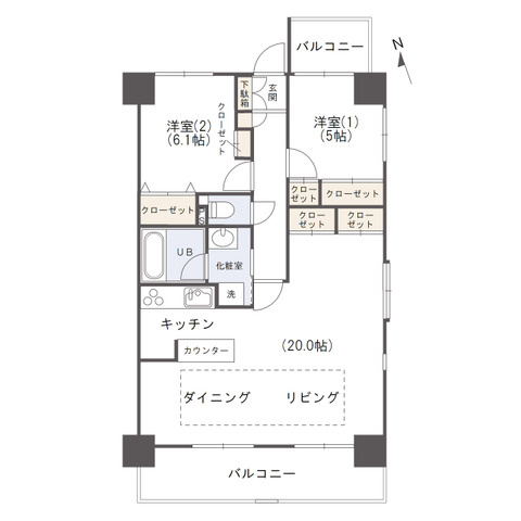 ダイアパレスロワイアル栗林公園の間取り