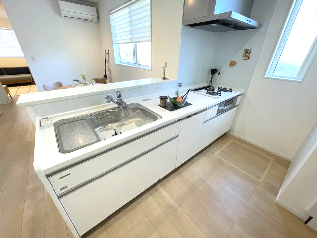 西区高須三丁目　№35425のキッチン|白系のかわいいキッチン