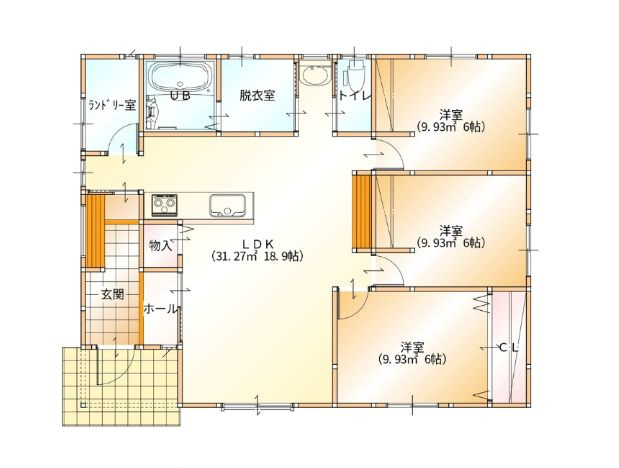 北諸県郡三股町大字樺山の新築一戸建の間取り