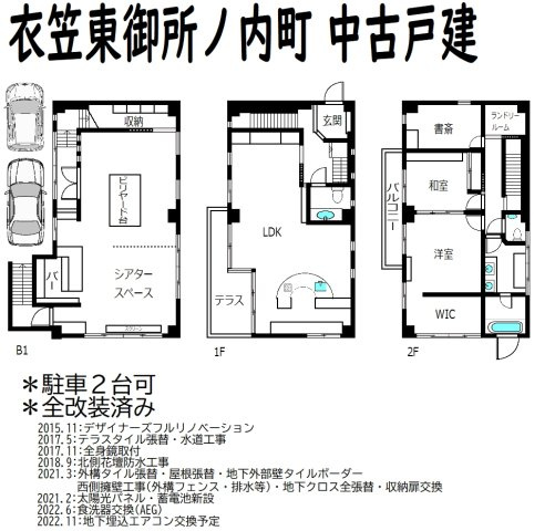 衣笠東御所ノ内町 中古戸建の間取り