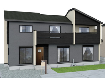 【外観パース】 | ブルーミングガーデン南アルプス市加賀美3期　1号棟 | 外観パースです