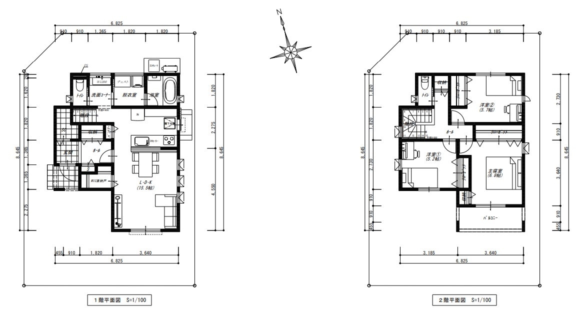 南国市大そね甲 　中古一戸建ての間取り