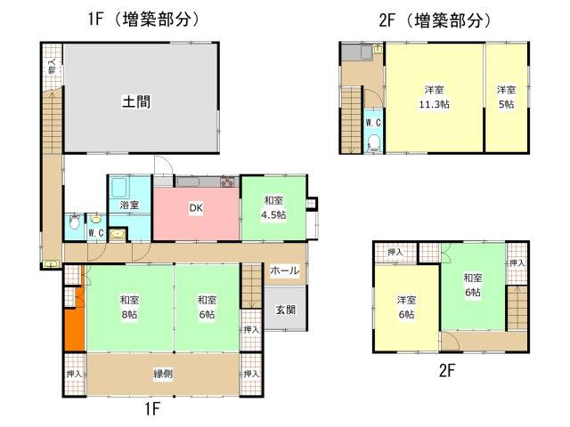 宇城市松橋町曲野の中古一戸建の間取り
