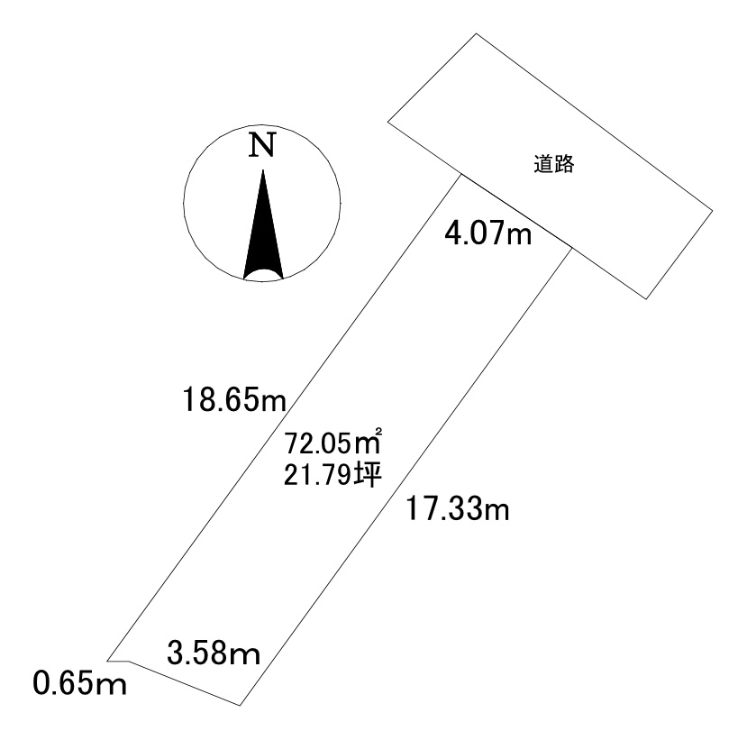 須坂市売地の土地図