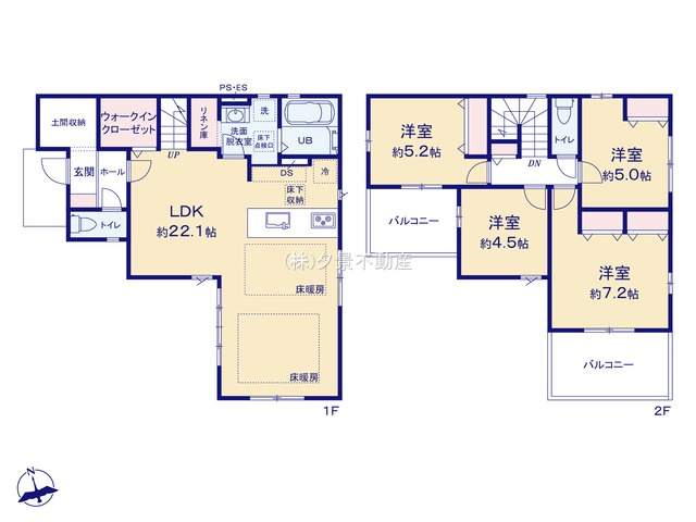 【間取り】 | 《仲介手数料無料》浦和区瀬ヶ崎５丁目34-17(全1戸)新築一戸建てケイアイグレース