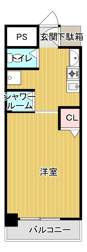 YKハイツ中崎Ⅱの間取り