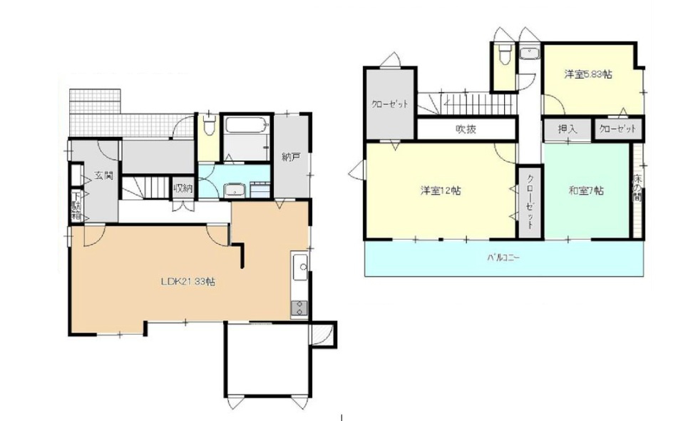 【中古戸建】前橋市下小出町の間取り|■間取り