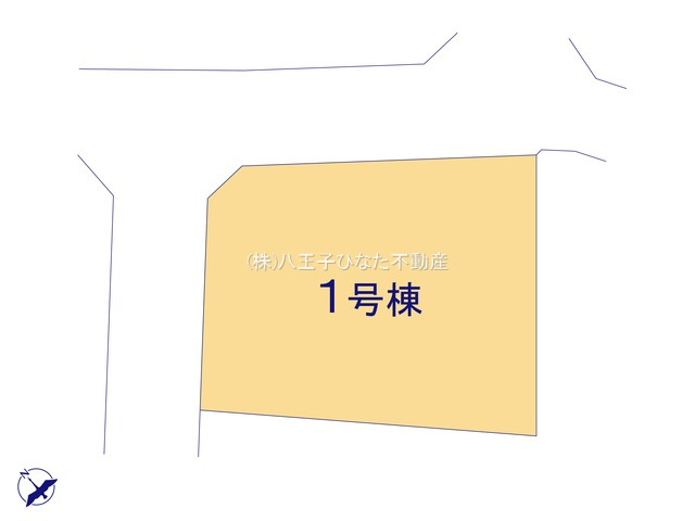 『八王子市新築戸建て』八王子市諏訪町100-4【仲介手数料無料】　２４ー１期の区画図|～仲介手数料無料☆八王子ひなた不動産～　八王子市諏訪町　新築戸建て