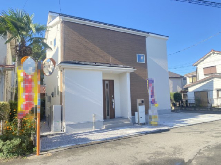 『八王子市新築戸建て』八王子市諏訪町100-4【仲介手数料無料】　２４ー１期の外観|～仲介手数料無料☆八王子ひなた不動産～　八王子市諏訪町　新築戸建て