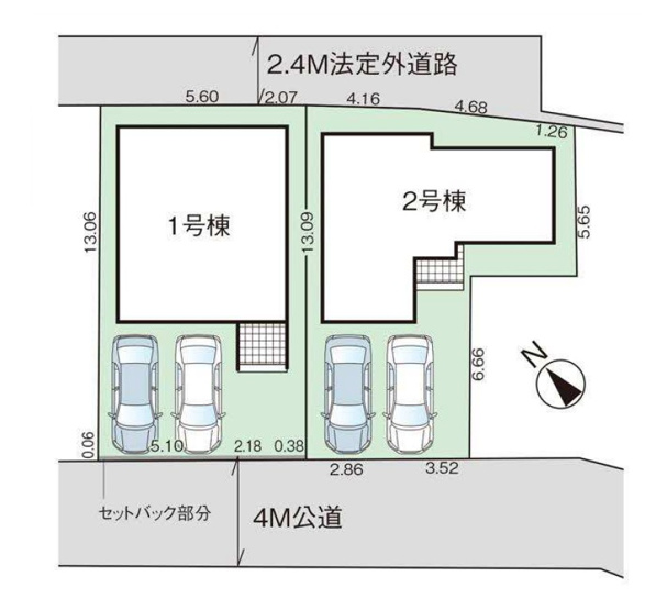 【区画図】 | 福岡市城南区友泉亭　2号棟（全2棟）【仲介手数料無料・0円】 | 区画図です。2号棟